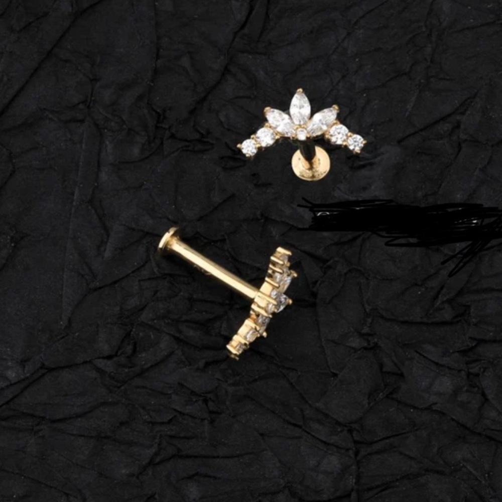 14k gold cardrige Earrings